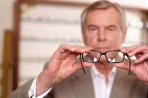 Optometrist with glasses
